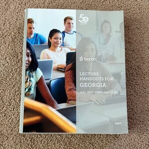 Barbri Lecture Handouts for Georgia 2017-2018 version. Clean copy.
